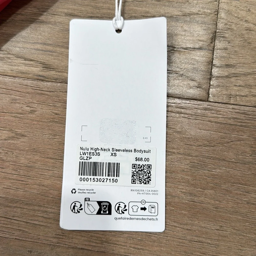 Lululemon Wundermost Ultra-Soft Nulu High-Neck Sleeveless Bodysuit Glaze Pink XS - Picture 9 of 13